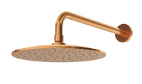 LEAF-DSIP-T-25-SS Душевая система термостатическая с дивиатором для верхнего и ручного душа, верхний душ из стены 25 см, исполнение Sunset - Gidratop.ru изображение