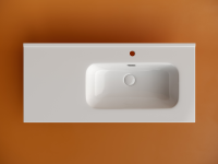 Раковина накладная мебельная CERAMICANOVA Element чаша справа с отверстием под смеситель 1010x465x180 мм цвет белый CN7003R - Gidratop.ru изображение