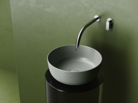 Раковина накладная круглая 356x356x135, цвет антрацит матовый - Gidratop.ru изображение