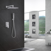 Душевая система ABBER Weiss Insel AF8018FW скрытого монтажа без излива, белый матовый - Gidratop.ru изображение