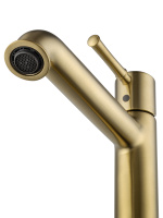 Смеситель для раковины высокий WONZON & WOGHAND TOR, Брашированное золото (WW-88019073-BG) - Gidratop.ru изображение