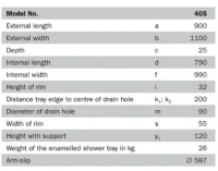 Поддон душевой Kaldewei Superplan мод. 405-2 90 x 110 x h12 cм, 4305.3500.0001 anti-slip - Gidratop.ru изображение