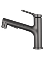 Смеситель для раковины с выдвижным изливом WONZON & WOGHAND, Темный графит (WW-A40862-BGG) - Gidratop.ru изображение