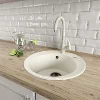 Кухонная мойка Lemark Sula 9910005, 50 см, материал искусственный камень, серый шёлк - Gidratop.ru изображение