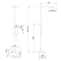 Душевая стойка ABBER Wasserfall AF8616BL с изливом, черный матовый - Gidratop.ru изображение