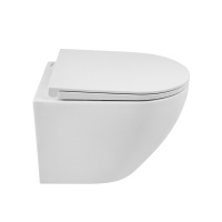 Унитаз подвесной безободковый BelBagno SFERA-R BB046CHR/BB902SC - Gidratop.ru изображение