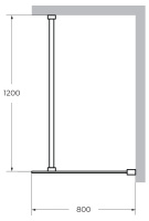 душевая перегородка CEZARES LIBERTA-L-1-80-120-C-Cr - Gidratop.ru изображение