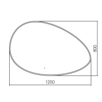 Зеркало ABBER Kontur AG6301SCL-1.2 с подсветкой, бесконтактный выключатель, диммер - Gidratop.ru изображение