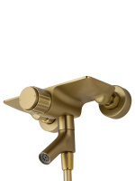 Смеситель для ванны с душем WONZON & WOGHAND CLICK, Брашированное золото (WW-FE05L221- BG) - Gidratop.ru изображение