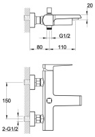 ARLIE Смеситель для ванны и душа, хром ARL-VASM-CRM - Gidratop.ru изображение