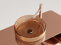 Умывальник чаша накладная круглая (цвет бежевый) Cristal 360x360x112мм - Gidratop.ru изображение