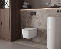 Унитаз подвесной Capri VT1-63T Tornado, цвет белый, ультратонкое сиденье soft-close - Gidratop.ru изображение