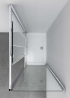 Душевой уголок Soft VSR-3SO1013CL, 1300*1000, хром, стекло прозрачное - Gidratop.ru изображение