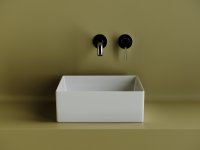 Раковина накладная квадратная 361x361x130, цвет белый, арт.СN6068 - Gidratop.ru изображение