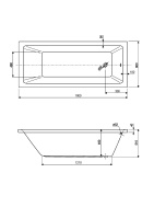 Акриловая ванна CEZARES PLANE SOLO-180-80-49-W37 - Gidratop.ru изображение