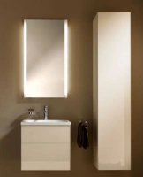 Шкаф-пенал Keuco Royal Reflex 34031 220002 подвесной 35 см, с корзиной, магнолия, петли справа - Gidratop.ru изображение