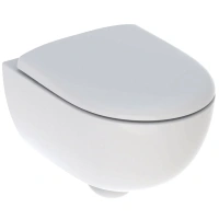 Подвесной безободковый унитаз Geberit Renova 500.803.00.1 Compact, крышка микролифт - Gidratop.ru изображение
