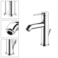 Смеситель Keuco Ixmo Soft 59502012000 для раковины, с донным клапаном, цвет хром - Gidratop.ru изображение