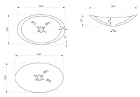 Раковина накладная прозрачная ABBER Kristall AT2808Emerald зеленая - Gidratop.ru изображение