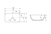 Раковина накладная ABBER Rechteck AC2200MW белая матовая - Gidratop.ru изображение