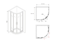 Душевой уголок ABBER Schwarzer Diamant AG01100M - Gidratop.ru изображение