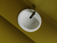 Раковина встраиваемая сверху CERAMICANOVA Sun овальная с переливом 515x455x200 мм цвет белый арт. CN6080 - Gidratop.ru изображение