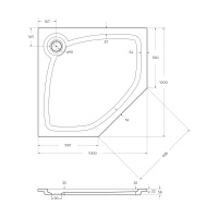 Поддон из искусственного мрамора CEZARES TRAY-S-P-100-56-W - Gidratop.ru изображение