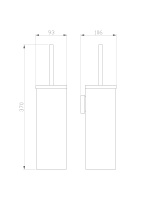 Туалетный ершик в комплекте WONZON & WOGHAND EASY, Хром (WW-8119) - Gidratop.ru изображение