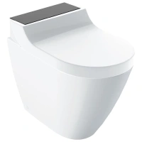 Электронный унитаз-биде Geberit AquaClean Tuma Comfort 146.310.SJ.1 приставной, белый, панель черное стекло - Gidratop.ru изображение