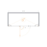 Душевая дверь CEZARES VERONA-W-B-13-40+60/60-P-Cr-L - Gidratop.ru изображение