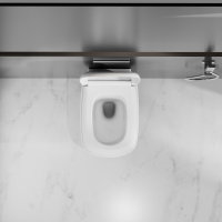 Унитаз ABBER Rechteck AC1217 подвесной белый, безободковый, смыв торнадо - Gidratop.ru изображение