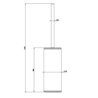 GESSI 316 ершик напольный, цвет: Black XL - Gidratop.ru изображение