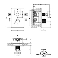 GESSI INCISO встраиваемый термостатический смеситель на 2 источника, резьба 1/2 (внешняя часть), цвет: хром - Gidratop.ru изображение