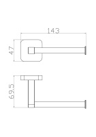 Держатель для туалетной бумаги без крышки WONZON & WOGHAND STILL, Хром (WW-6616) - Gidratop.ru изображение