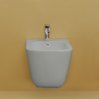 Биде подвесное 54х35см, c 1 отв под смеситель, c креплением WB9N, цвет: Grigio matt - Gidratop.ru изображение