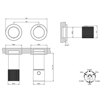 GESSI HABITO RIGATO смеситель настенный встраиваемый, термостатический, с переключателем на 3 положения, внешняя часть, цвет хром - Gidratop.ru изображение