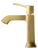 Смеситель для раковины WONZON & WOGHAND FLEX, Брашированное золото (WW-88018072-BG) - Gidratop.ru изображение