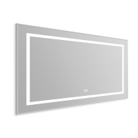 Зеркало в алюминиевой раме со встроенным светильником, сенсорным выключателем и подогревом, SPC-KRAFT-1085-685-TCH-WARM, 1085x32x685 мм - Gidratop.ru изображение