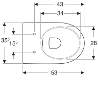 Подвесной унитаз Geberit Renova Comfort 500.694.01.1, белый - Gidratop.ru изображение