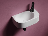 Умывальник подвесной прямоугольный (чаша слева, отверстие под смеситель справа) Element 409x224x110мм - Gidratop.ru изображение