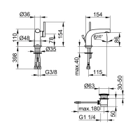 Смеситель Keuco Edition 400 51504010000 для раковины, с донным клапаном, цвет хром - Gidratop.ru изображение