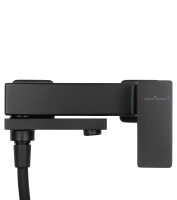 Смеситель для ванны с душем WONZON & WOGHAND CUBE 2.0, Черный матовый (WW-88037068-MB) - Gidratop.ru изображение