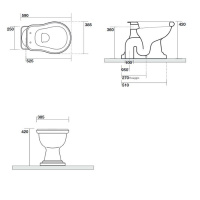 Унитаз напольный слив в пол, цвет белый - Gidratop.ru изображение