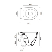 Catalano Italy Унитаз напольный 52*37, безободковый, цвет белый глянцевый - Gidratop.ru изображение