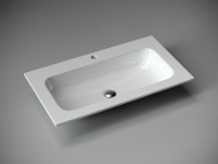 Раковина накладная мебельная Grace прямоугольная, с отверстием под смеситель, 810x457x137 мм, цвет белый - Gidratop.ru изображение