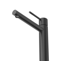 RELAX-LC2-NOP-W0 Смеситель для накладной раковины однорычажный без донного клапана, черный матовый - Gidratop.ru изображение