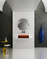 Раковина накладная прозрачная ABBER Kristall AT2803Opal коричневая - Gidratop.ru изображение