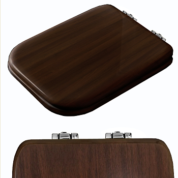 Сиденье для унитаза, микролифт, цвет: noce/хром