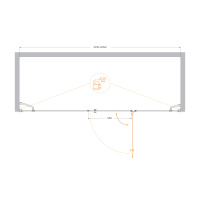 Душевая дверь CEZARES VERONA-W-B-13-90+60/60-C-Cr - Gidratop.ru изображение