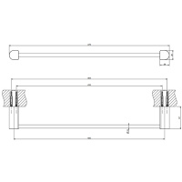 GESSI Rilievo полотенцедержатель, 45 см, цвет: nero XL - Gidratop.ru изображение